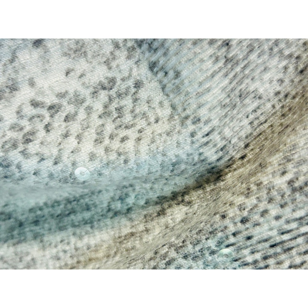 White House Black Market Snakeskin Sequin Cardigan XL Gray Animal Print Sweater - Picture 7 of 7